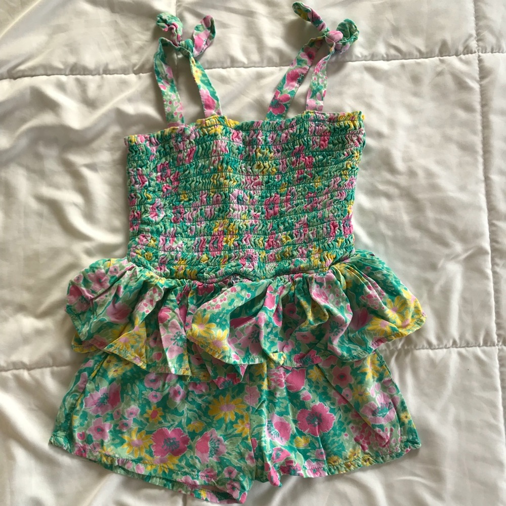 Floral Peplum Romper